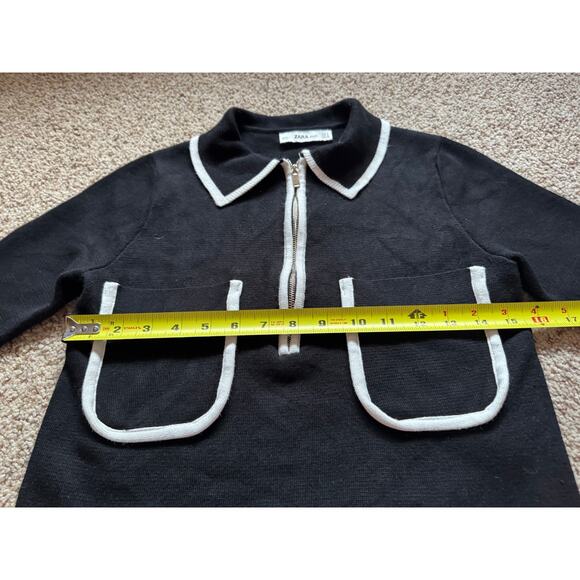 Zara Knit Two Piece Set Preppy Black and White Quiet Luxury Old Money Classic - Picture 3 of 8